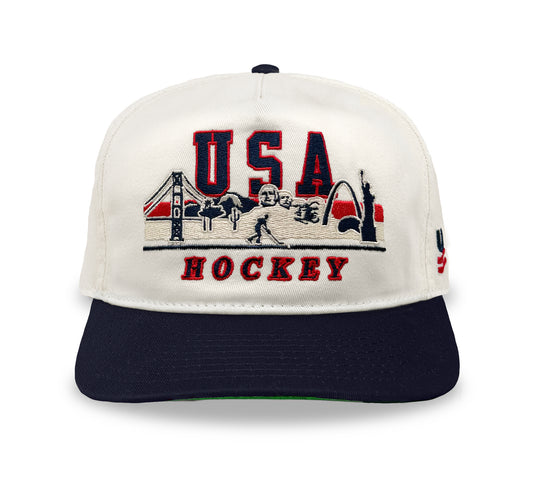 USA Hockey Coast to Coast Snapback: Cream