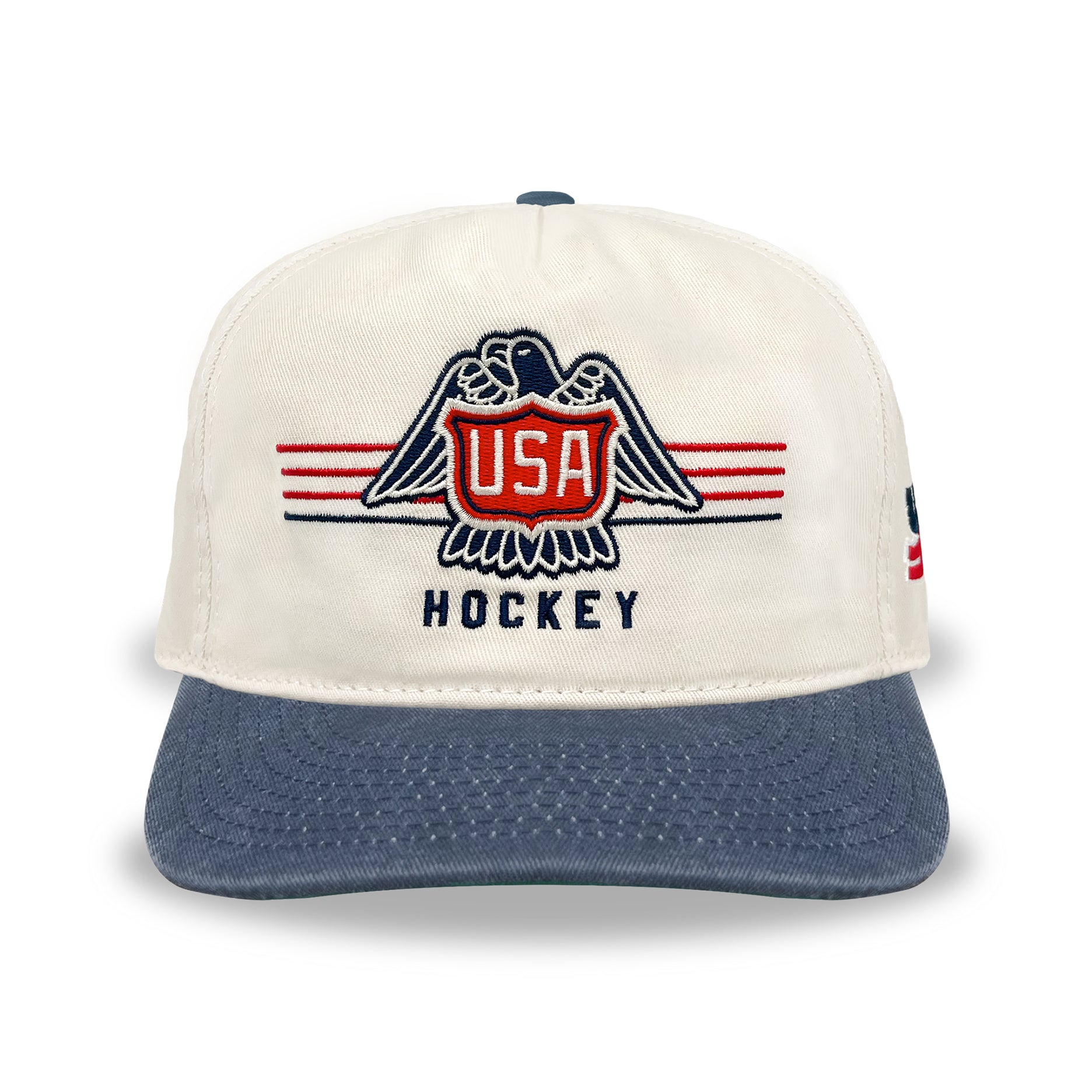 USA Hockey Vintage Logo Snapback: Cream