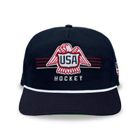 USA Hockey Vintage Logo Snapback: Navy