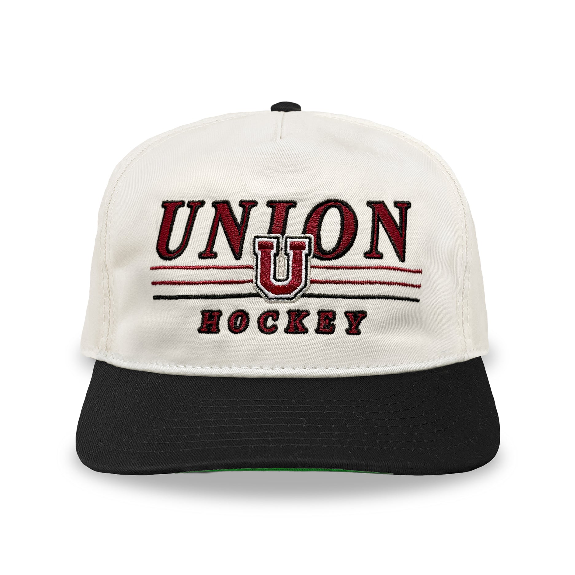 Union Hockey Snapback: Cream/Black