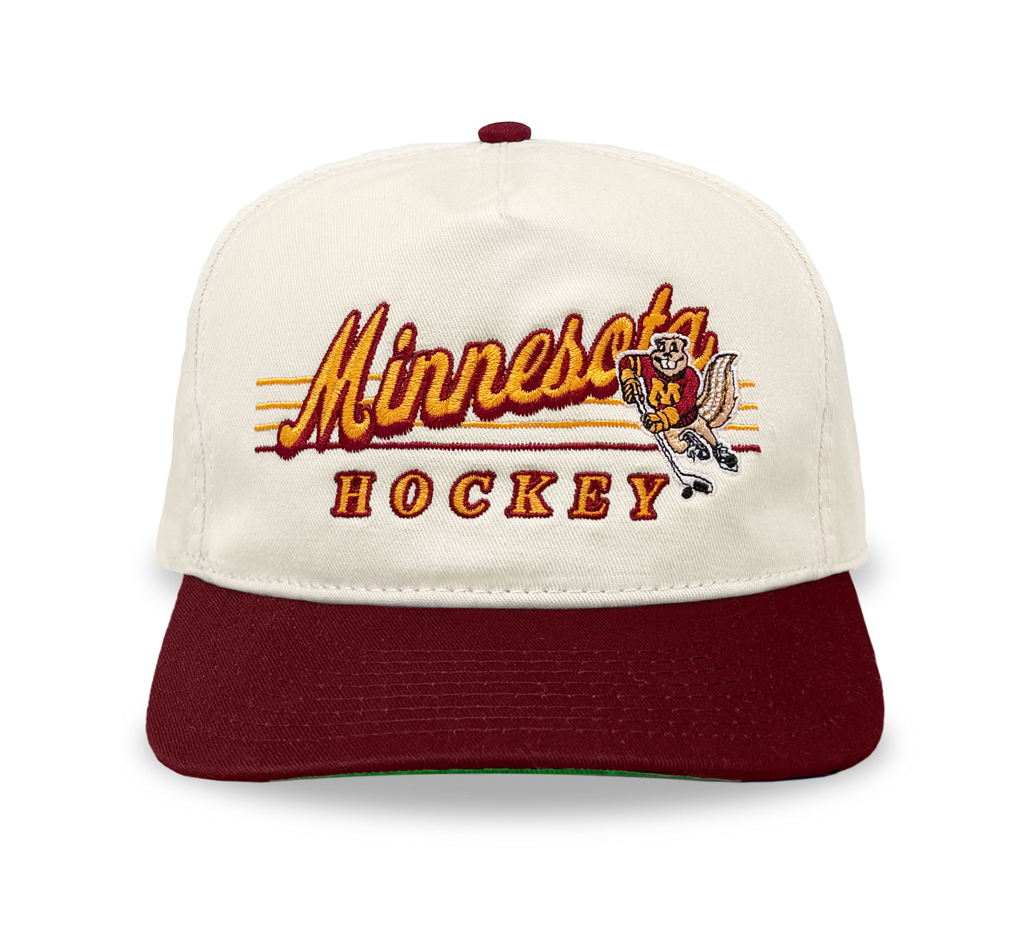 Minnesota Hockey Snapback: Cream