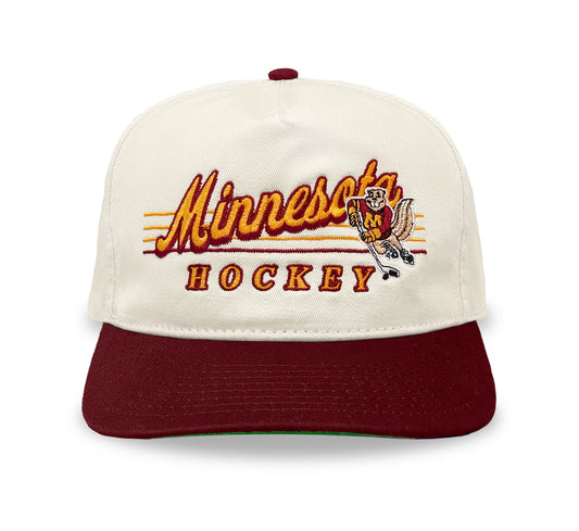Minnesota Hockey Snapback: Cream