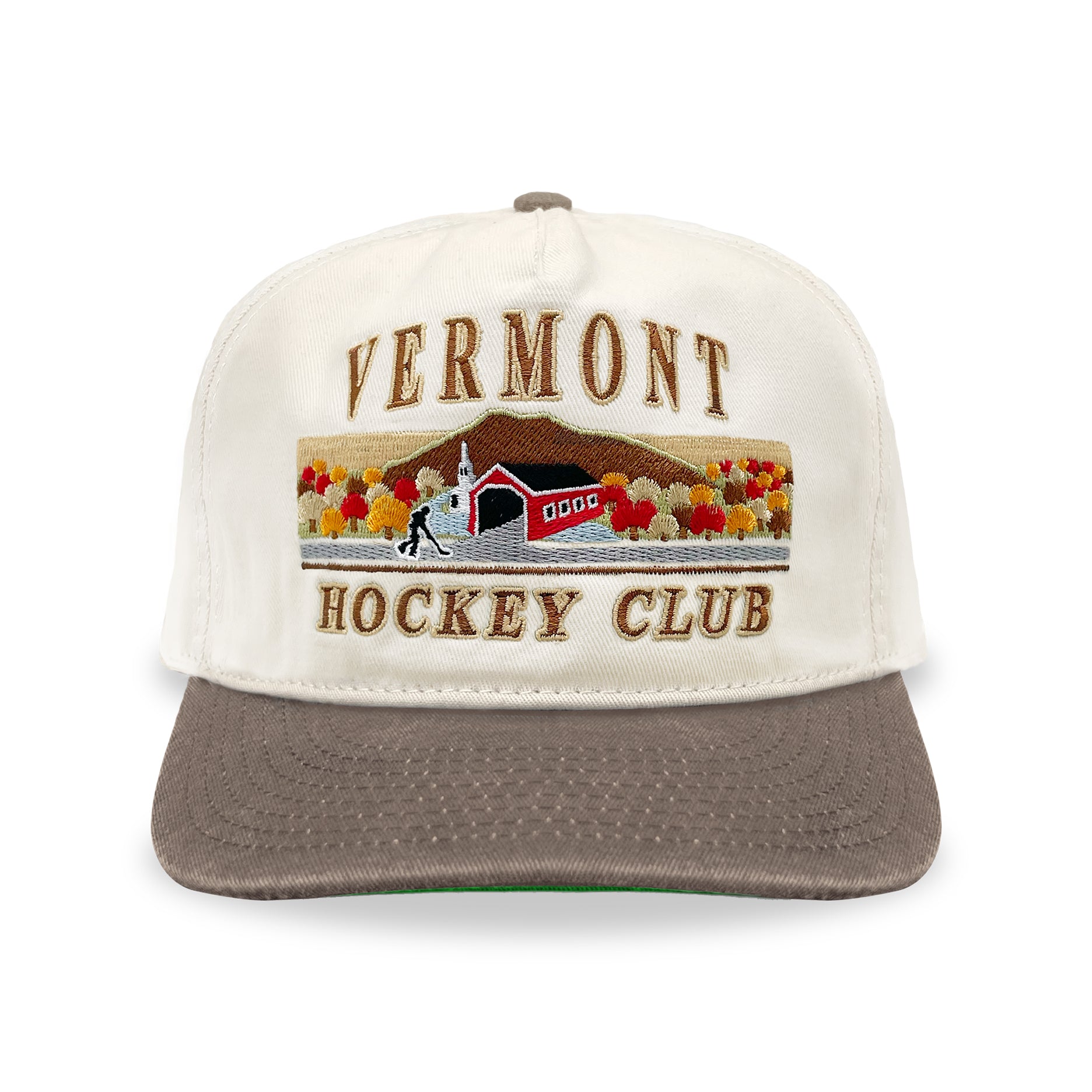 Vermont Hockey Club Snapback: Cream/Washed Brown