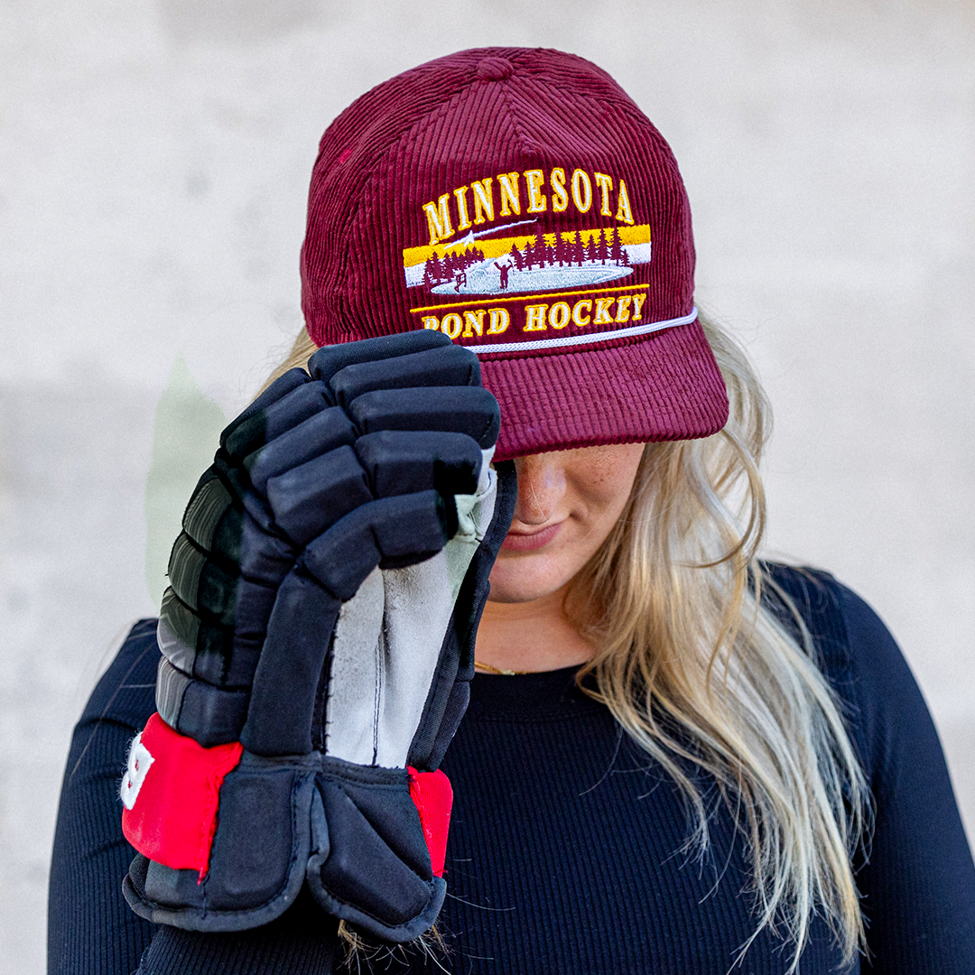 Minnesota Pond Hockey Snapback: Corduroy