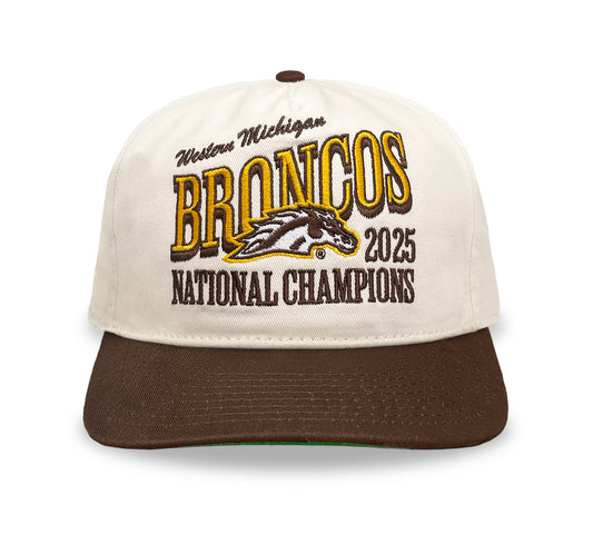 Western Michigan Broncos 2025 National Champions Snapback: Cream