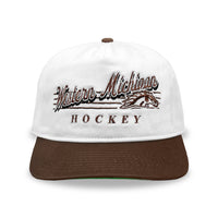 Western Michigan Hockey Snapback: White Script