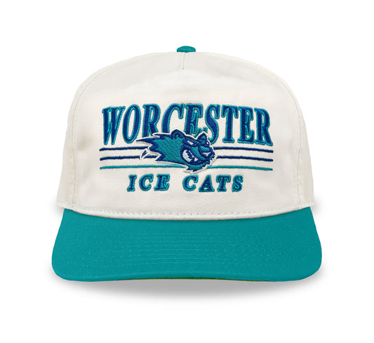 Worcester Ice Cats Snapback: Cream