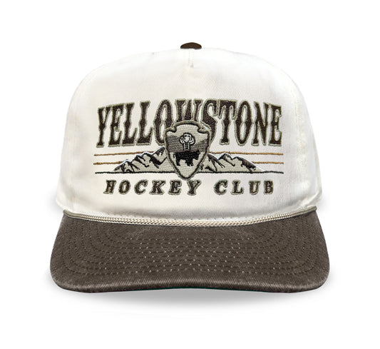 Yellowstone Hockey Club Snapback: Cream