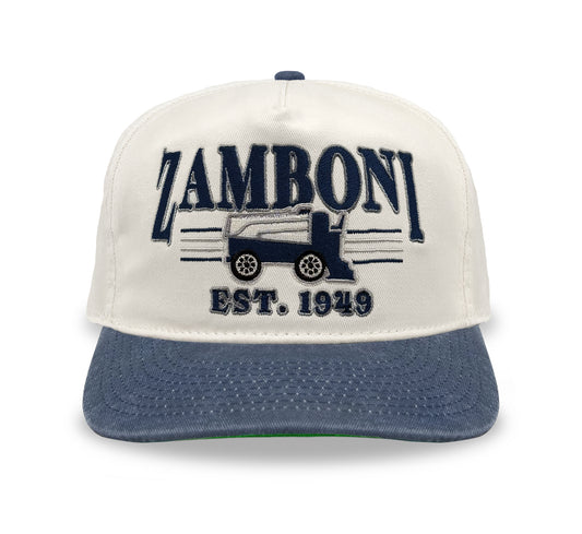 Zamboni Snapback: Cream/Washed Navy