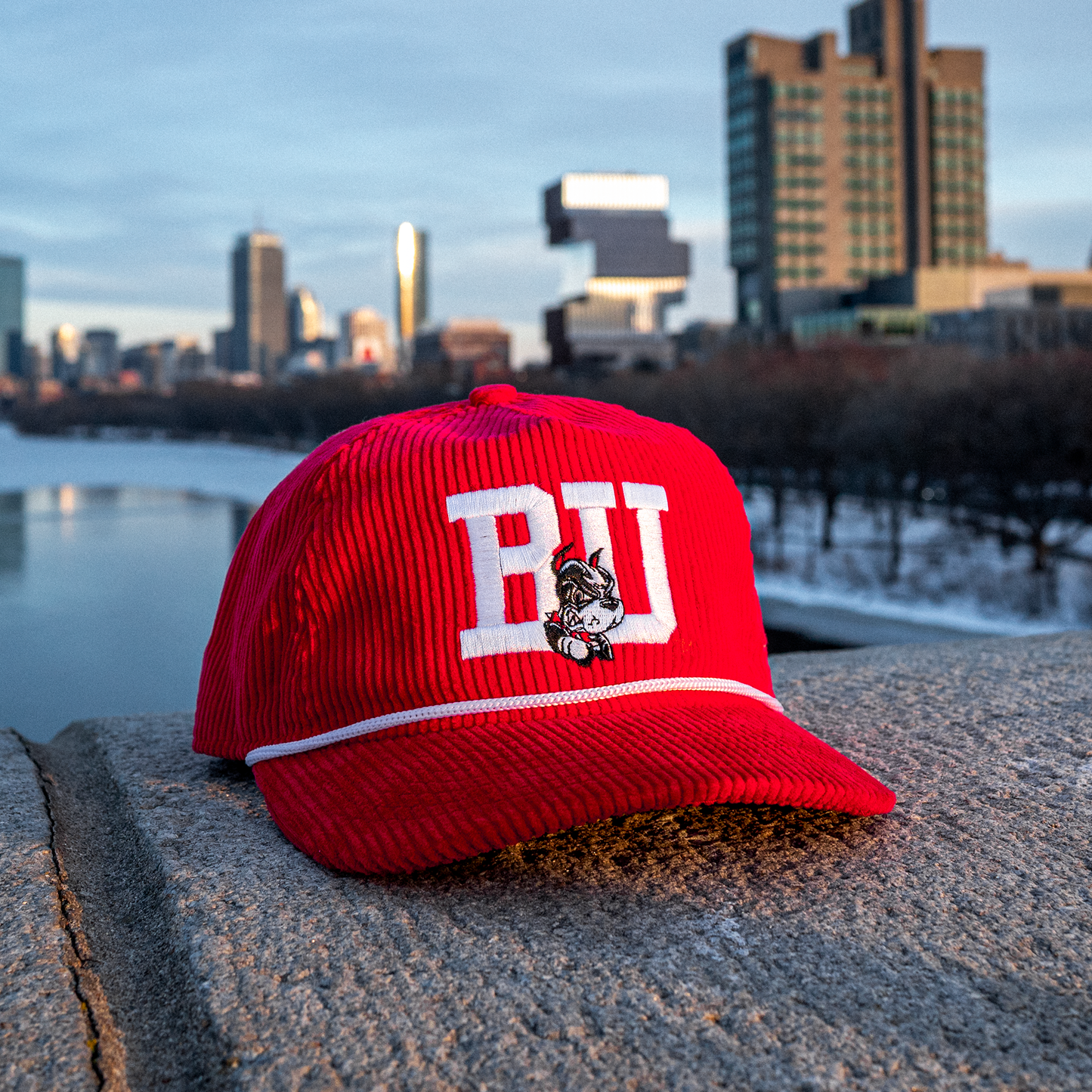 Boston University Snapback: Corduroy