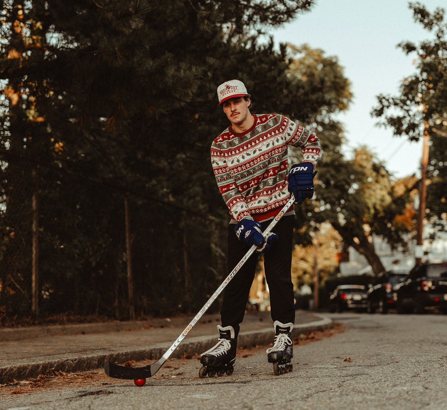 North Pole Hockey Snapback: Cream