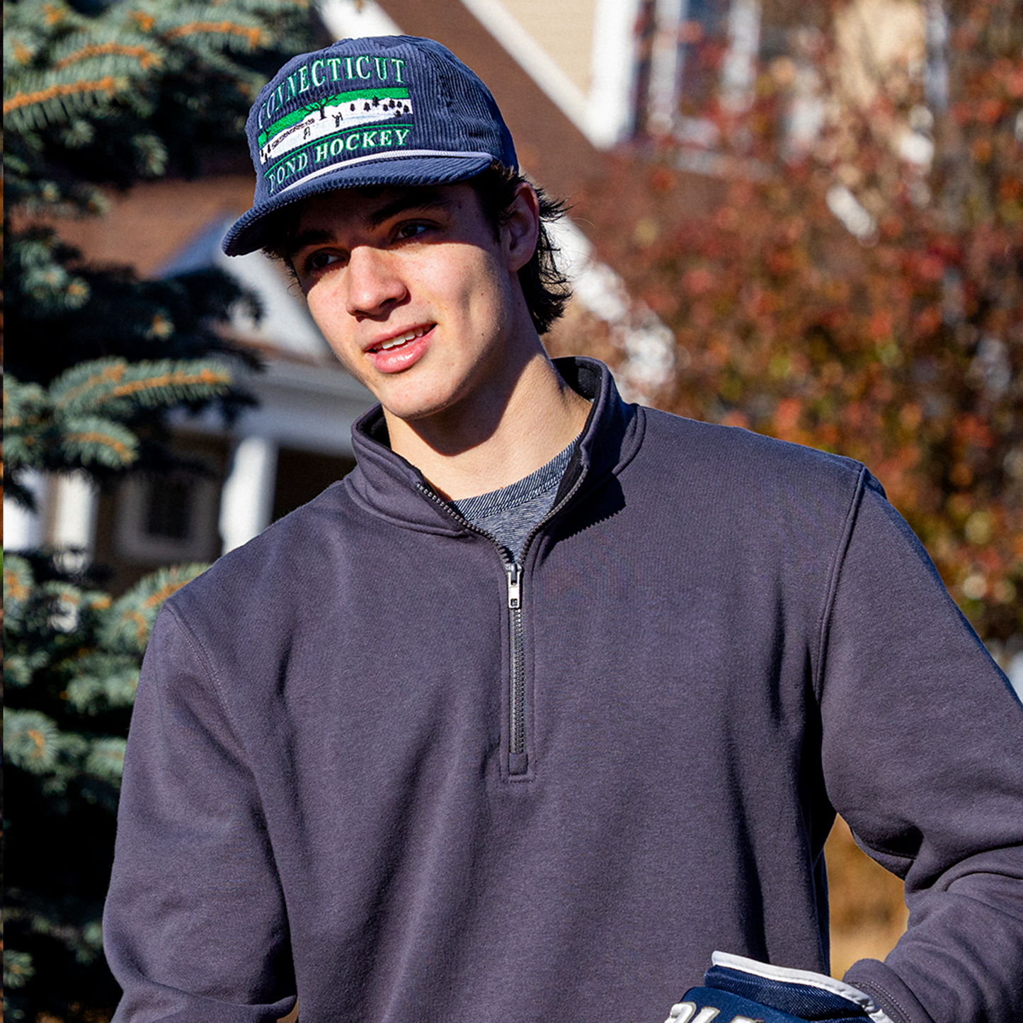 Connecticut Pond Hockey Snapback: Corduroy