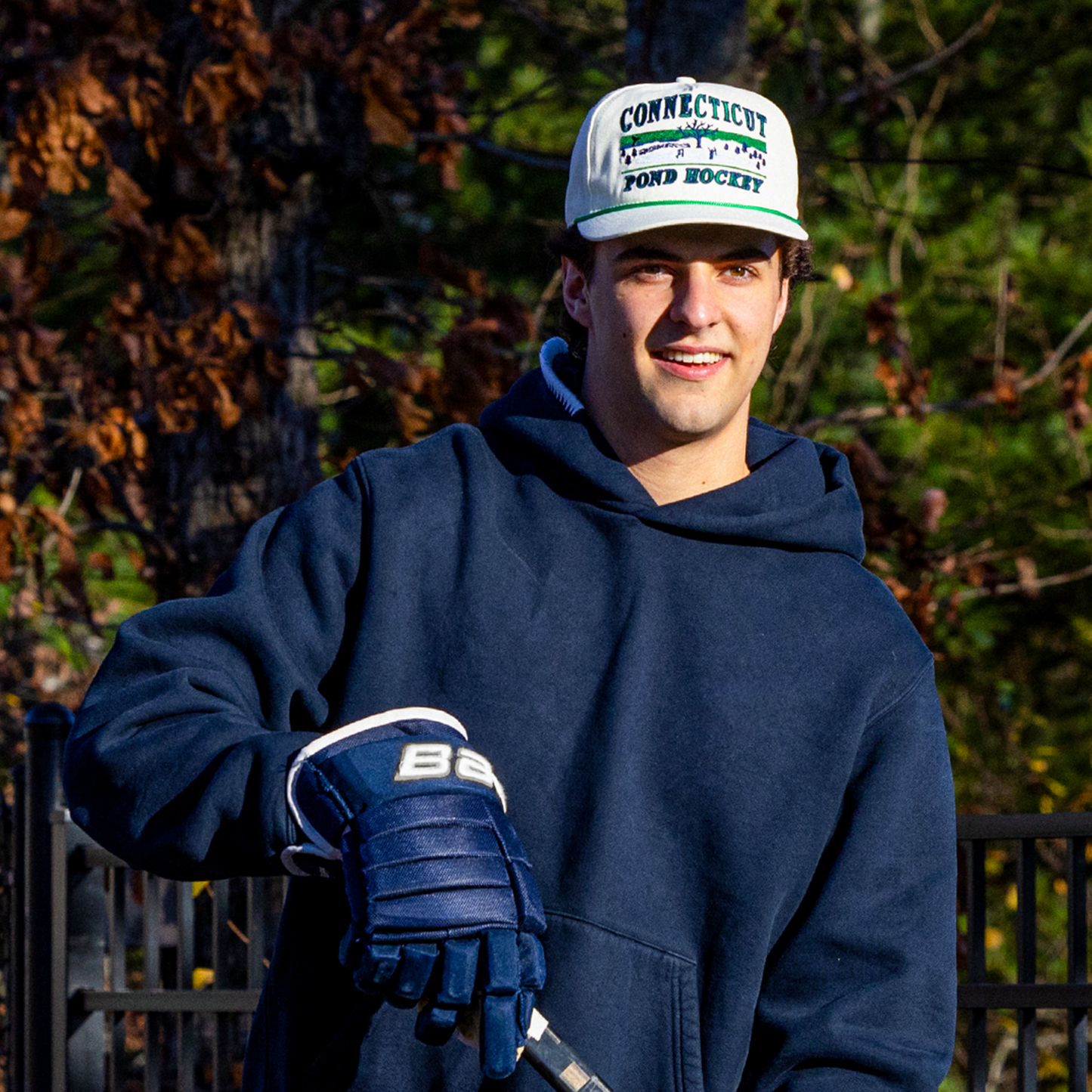 Connecticut Pond Hockey Snapback: Cream