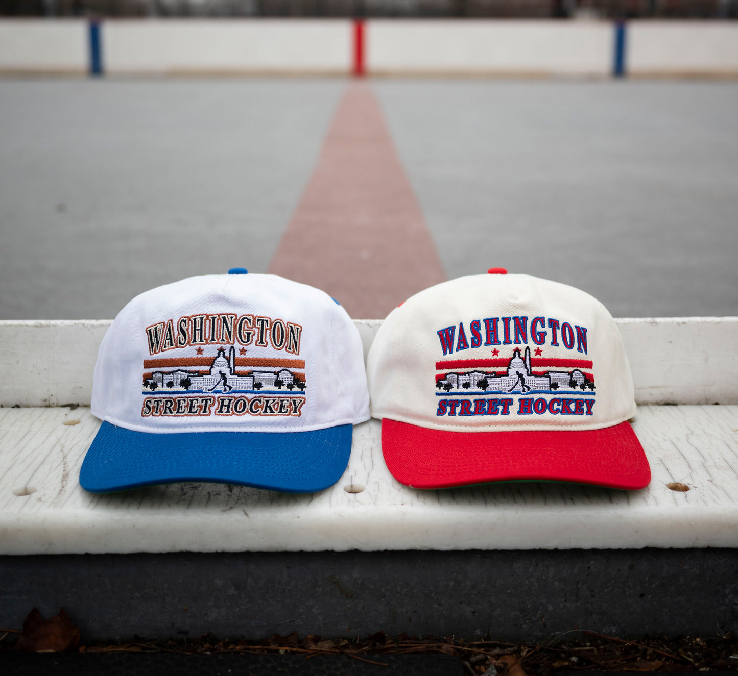 Washington Street Hockey Snapback: Cream