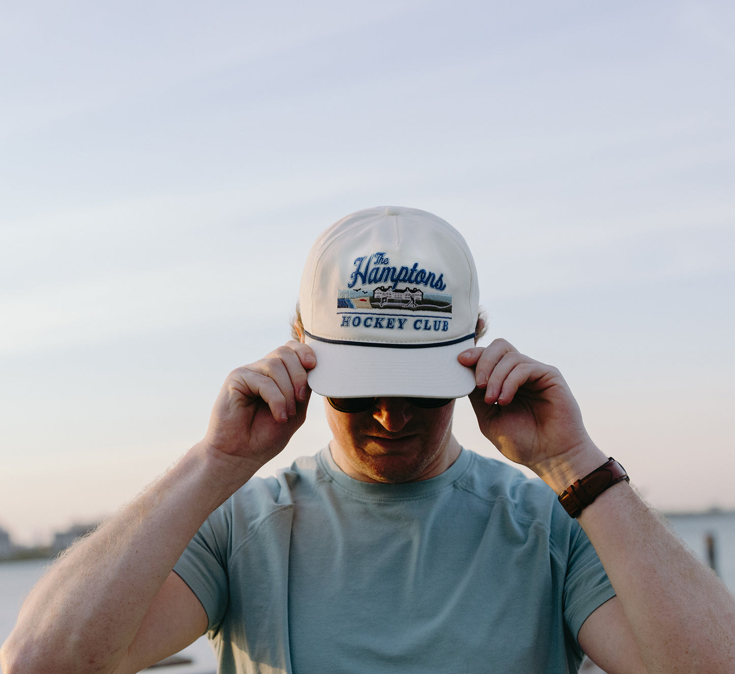 The Hamptons Hockey Club Snapback: Cream