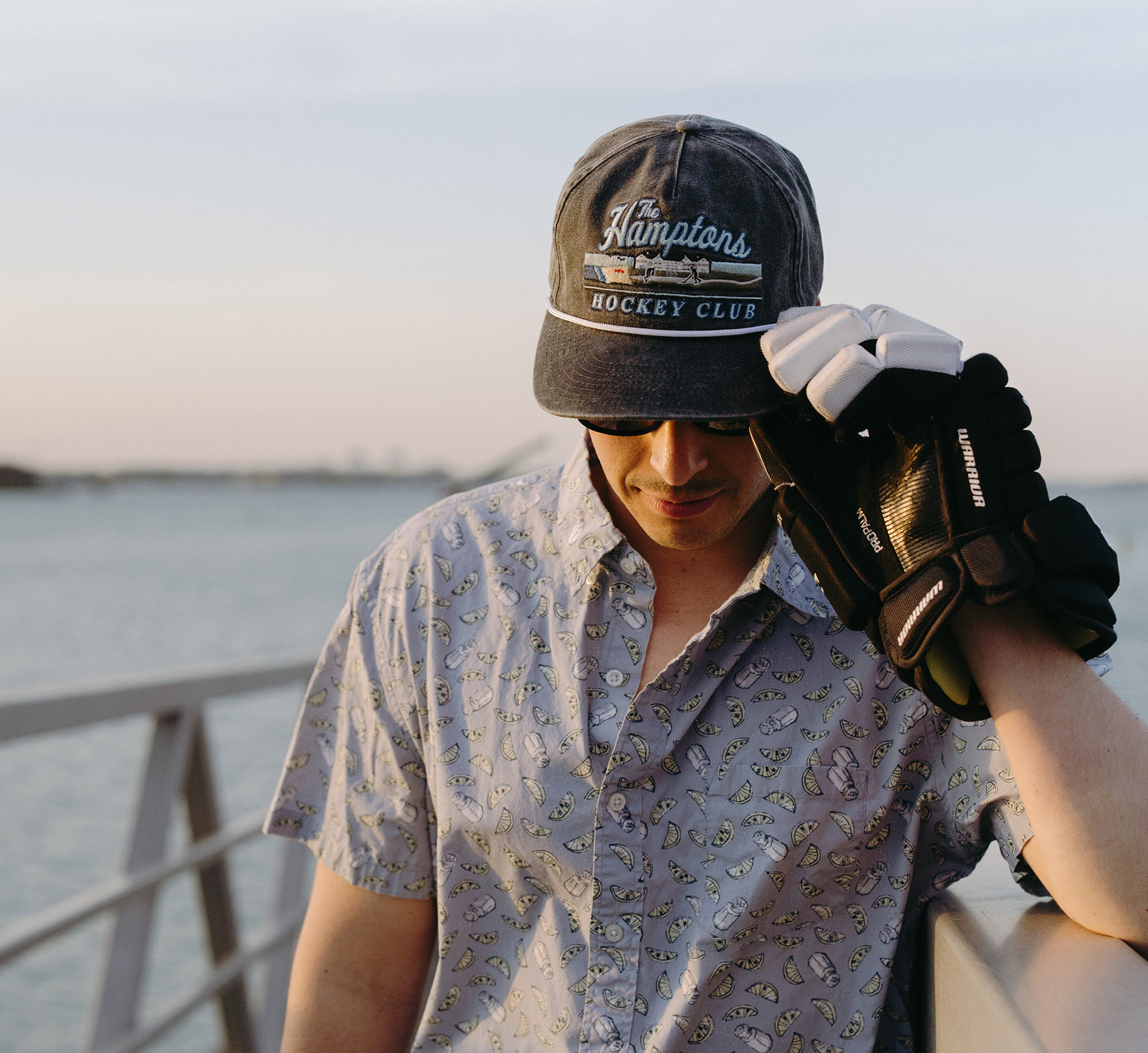 The Hamptons Hockey Club Snapback: Washed Black