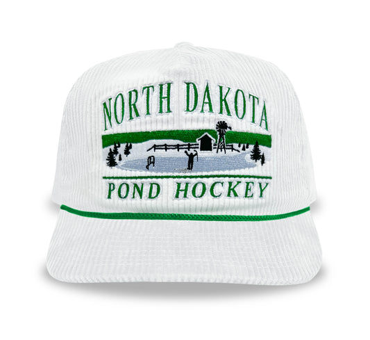 North Dakota Pond Hockey Snapback: Corduroy