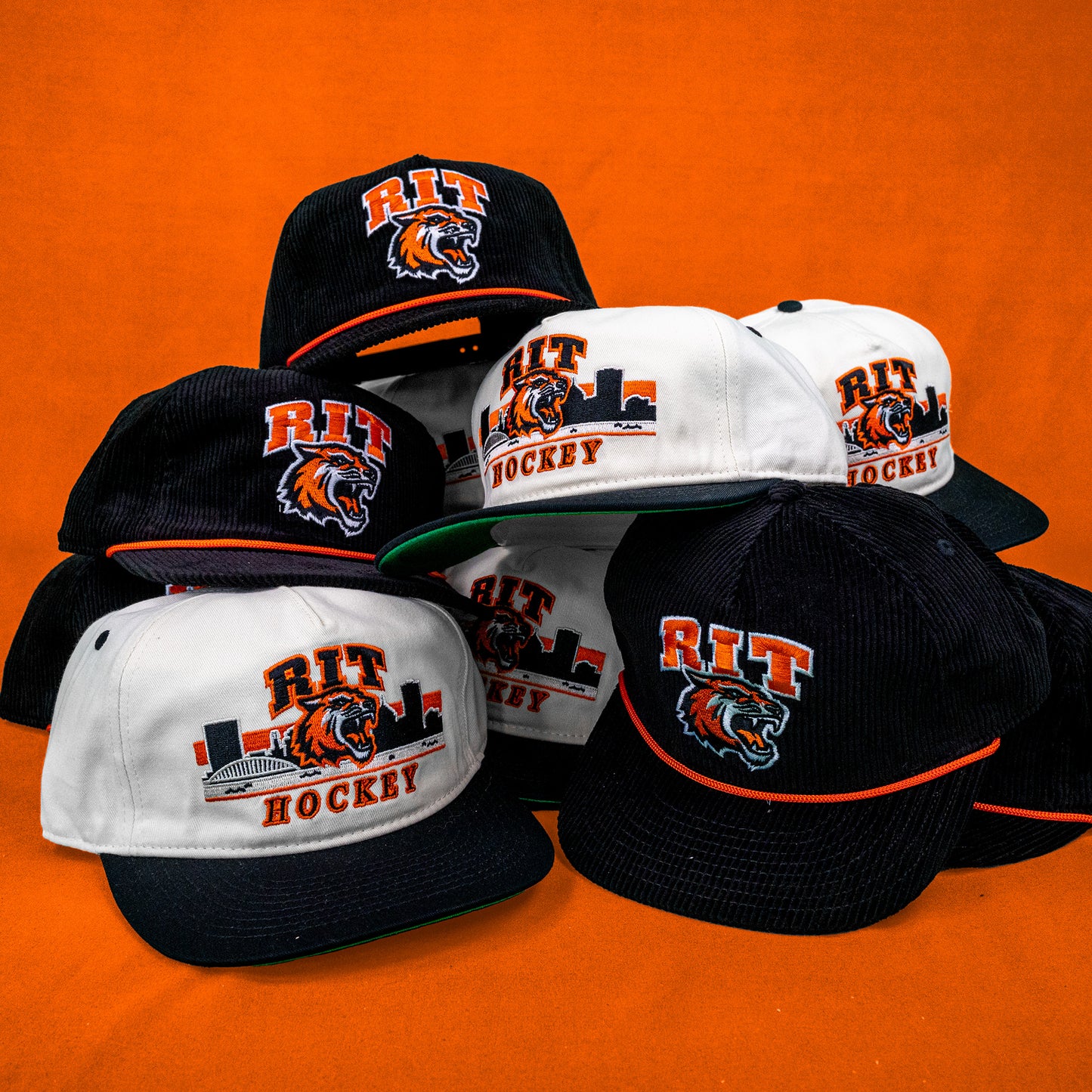 RIT Hockey Snapback: Cream