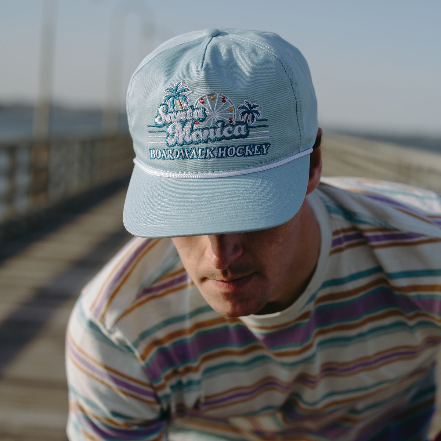 Santa Monica Boardwalk Hockey Snapback: Frost