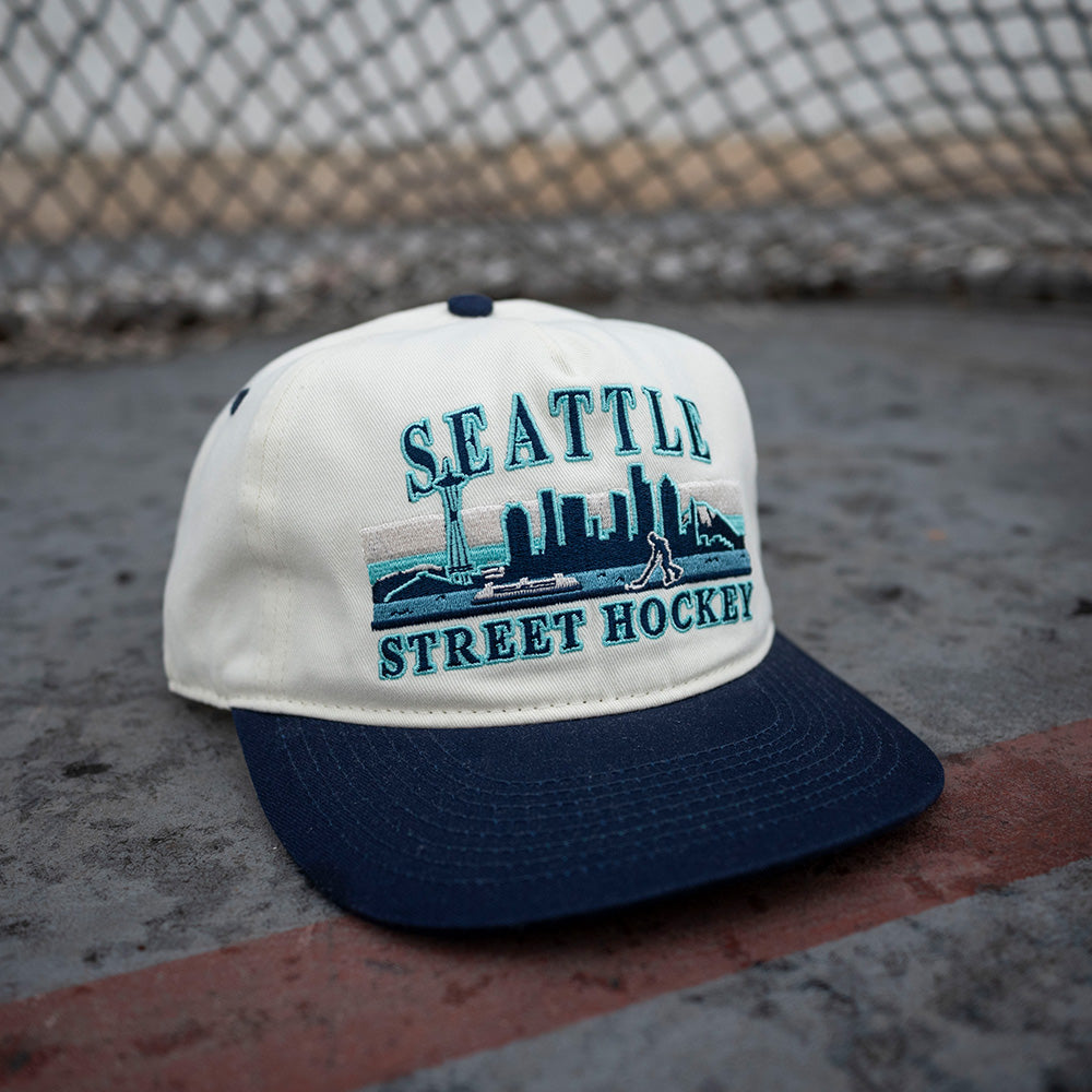Seattle Street Hockey Snapback: Cream