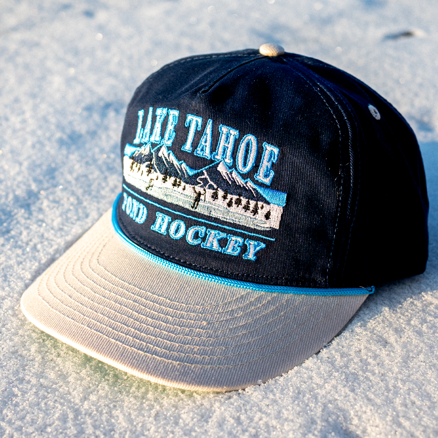 Lake Tahoe Pond Hockey Snapback: Navy