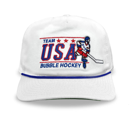 USA Bubble Hockey Snapback: White