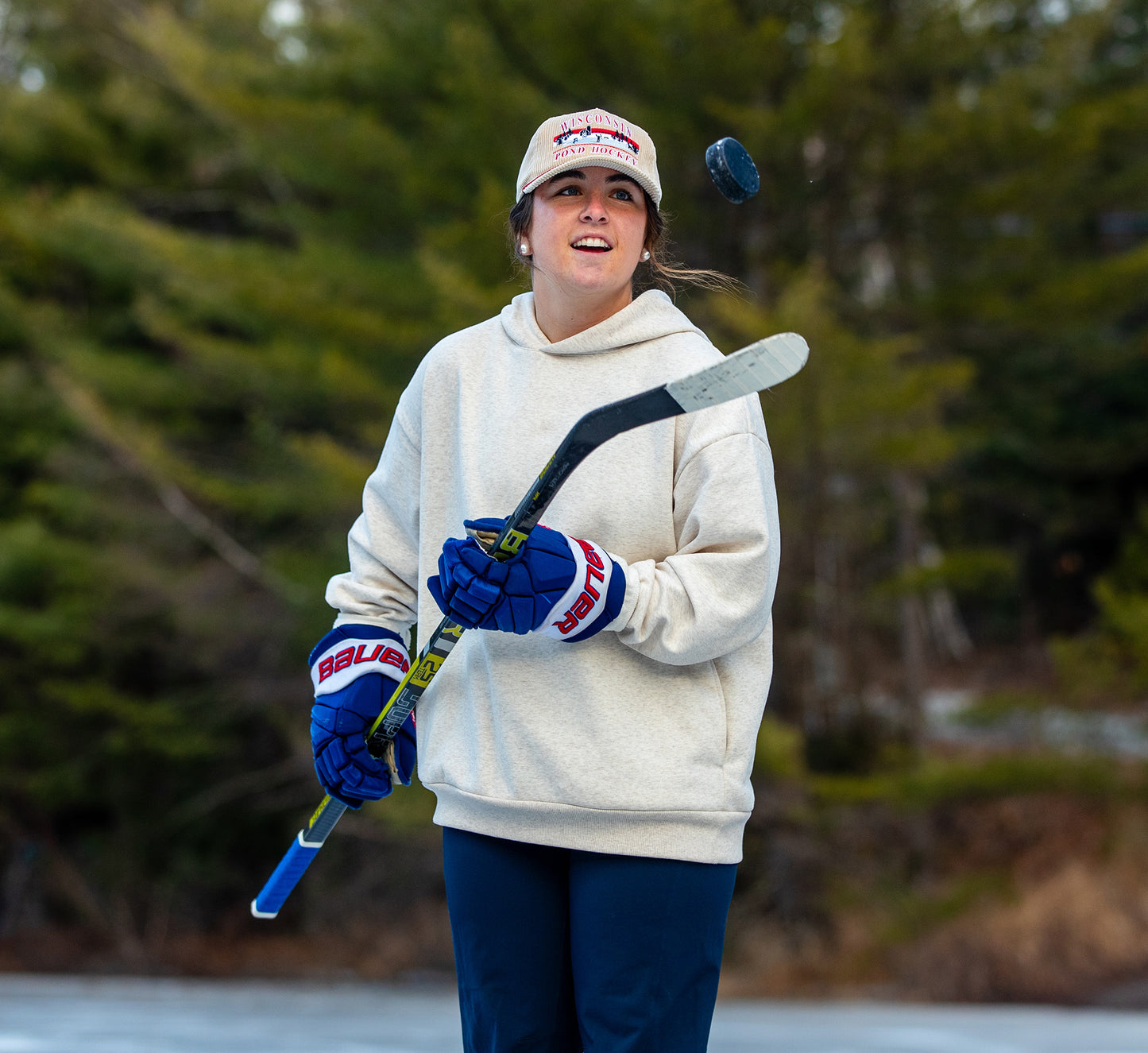 Wisconsin Pond Hockey Snapback: Corduroy