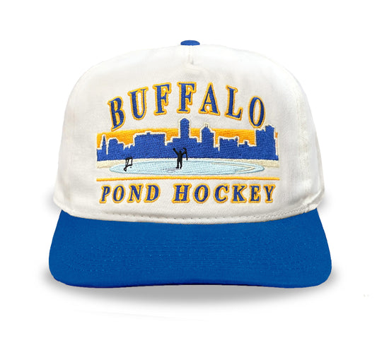 Buffalo Pond Hockey Snapback: Cream