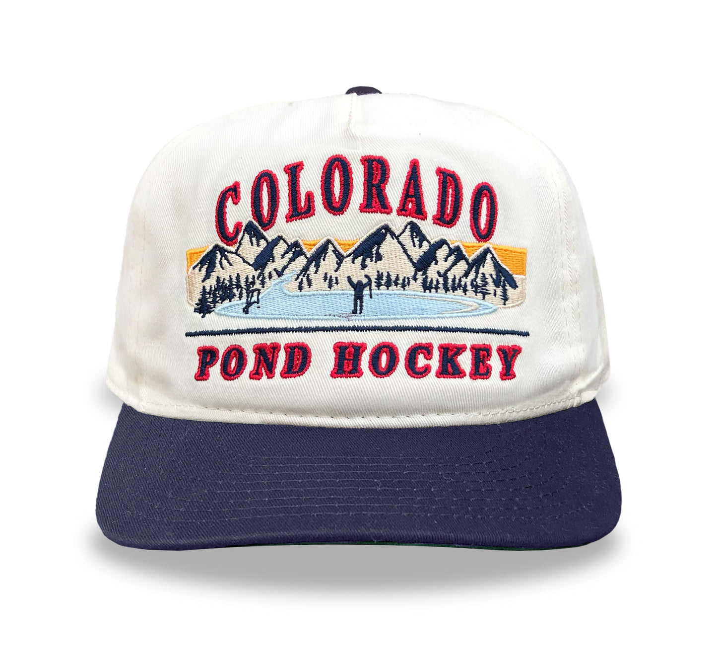 Colorado Pond Hockey Snapback: Cream