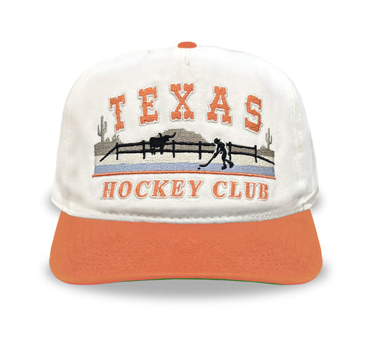 Texas Hockey Club Snapback: Cream/Burnt Orange